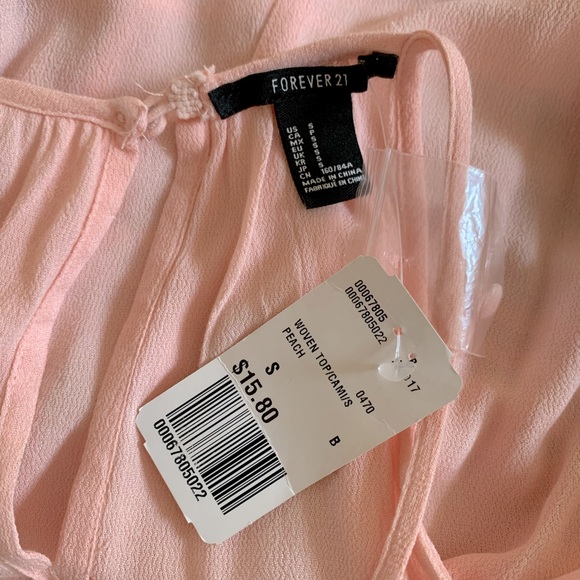 NWT - Pink Pleated Chiffon Halter Top by Forever 21 - Sz. S - Picture 3 of 4